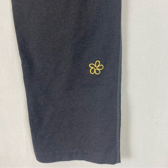 5/$25 Tuff Athletics Charcoal/Pale Yellow Straight Leg Yoga Pant Size S - Picture 4 of 7